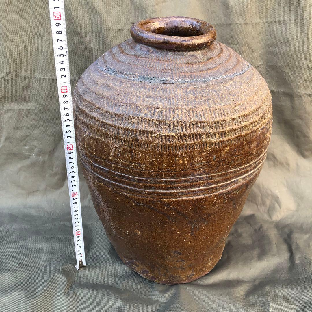 古美術◾️蔵の入口付近にあった特大50cmサイズの壺、壷、