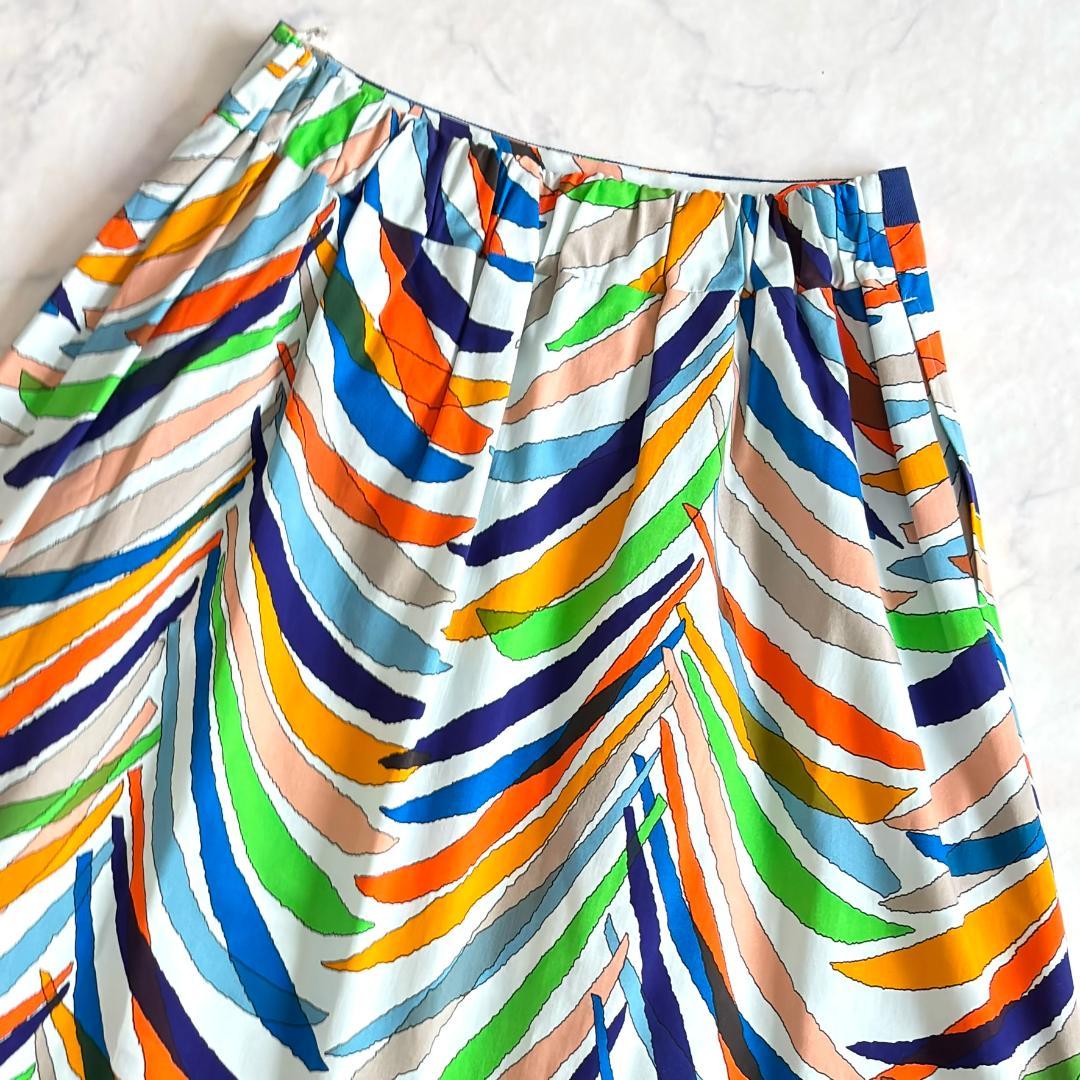 タグ付美品♪ミナペルホネン フレアスカート マルチカラー サイズ36 sh1