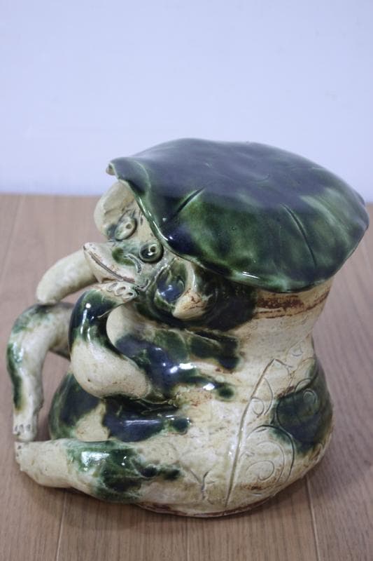 ◇瀬戸 織部焼 かっぱ 河童の置物 - メルカリ