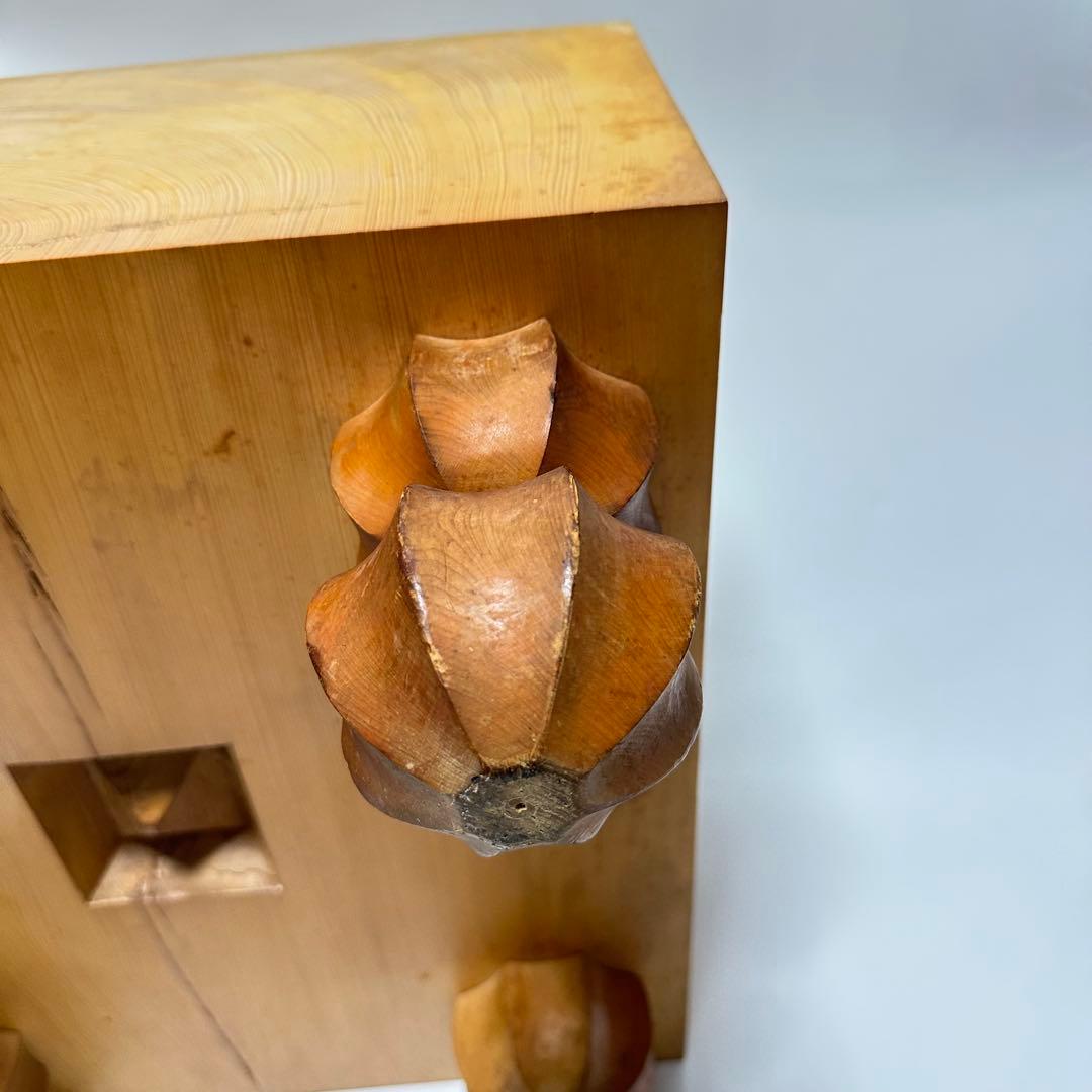 【良品】碁盤 本榧 ヘソ付き 脚付き 厚み18cm