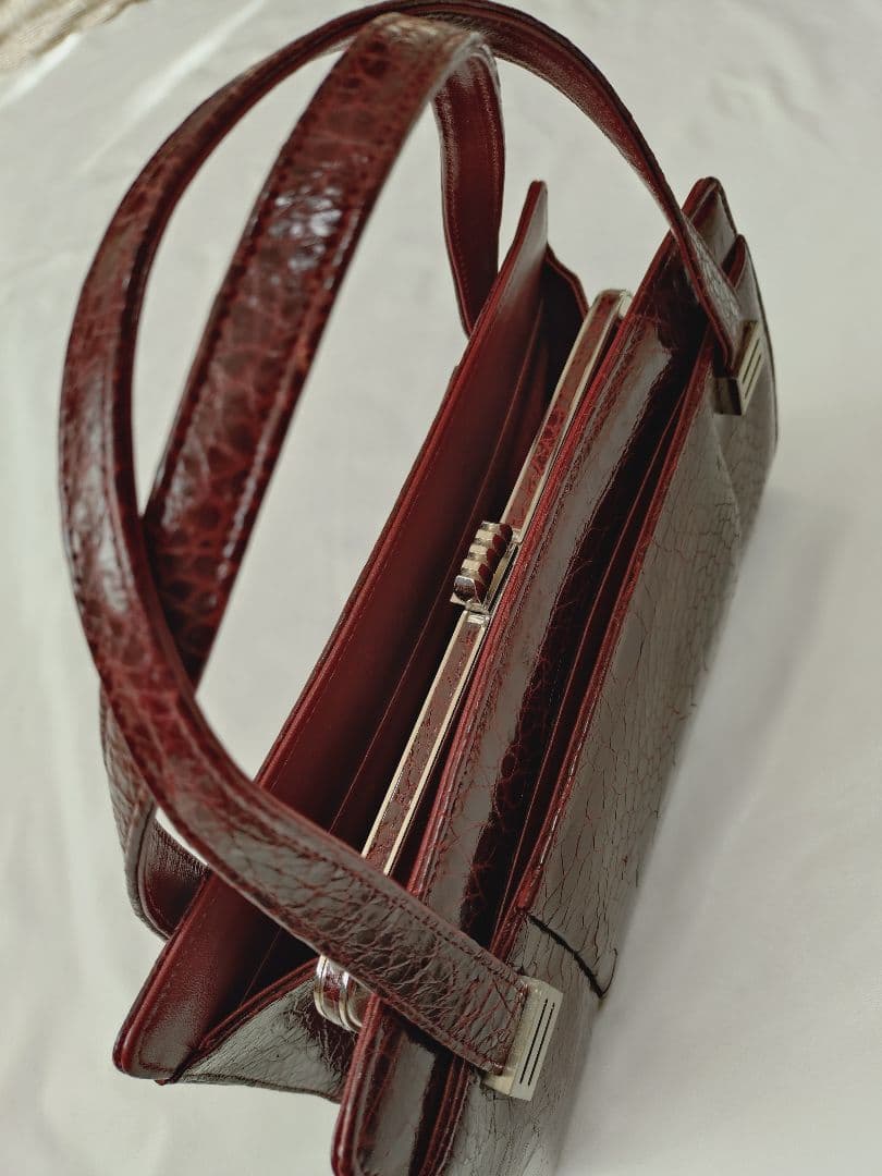 希少 タートルレザー ハンドバッグ 草履 亀革