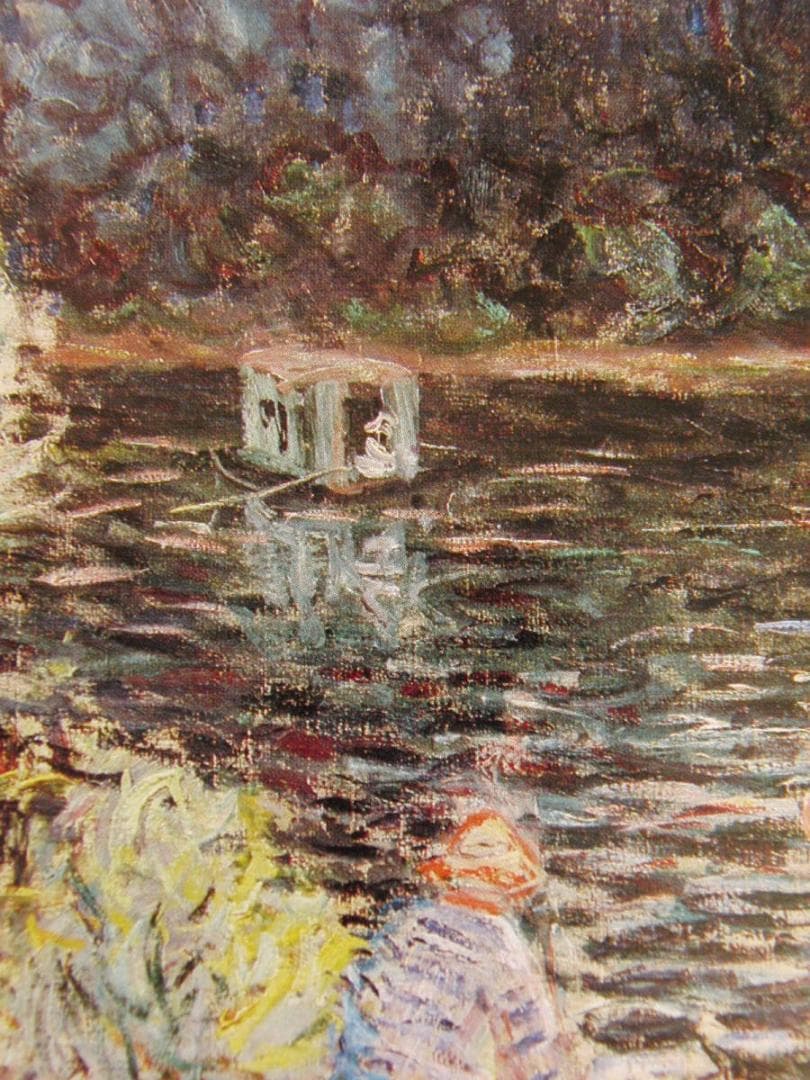 クロード・モネ、「The Studio-Boat」、厳選、希少大判画集・額装画