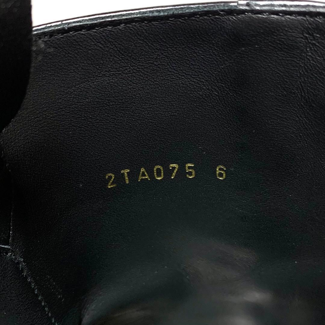 ☆良品 プラダ スクエアトゥ レザー サイドジップ ブーツ 黒 イタリア製 革靴