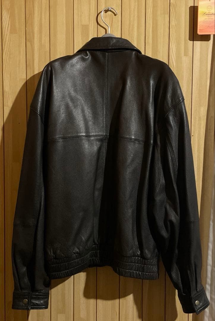 TANNERY WESTの最高峰羊レザーブルゾンジャケット黒 M