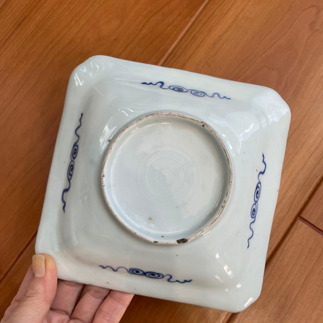 Antique IMari 伊万里焼 染付角皿 - メルカリ