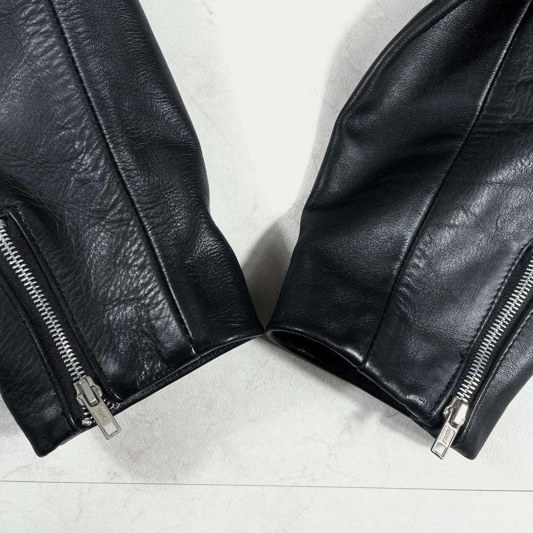 MONCLER レザー&ナイロン シングルライダース SALOMON おすすめメンズ