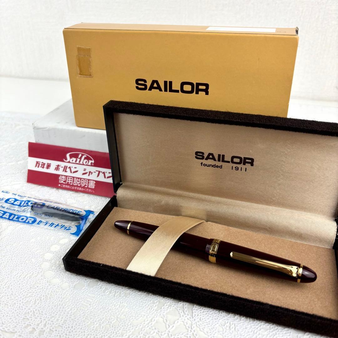 SAILOR セーラー万年筆 1911 14K ボルドー ゴールド万年筆 21K