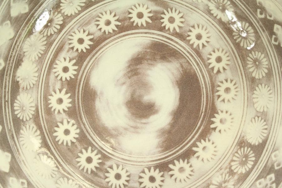 祥瑞窯 五代 陶匠 浅見五郎助 三島文 鉢 菓子鉢 共箱 未使用 839