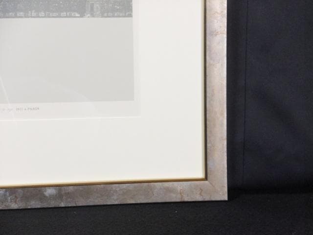 現代美術 佐藤亜土 直筆サイン『ルーブル正門』シルクスクリーン 0407C