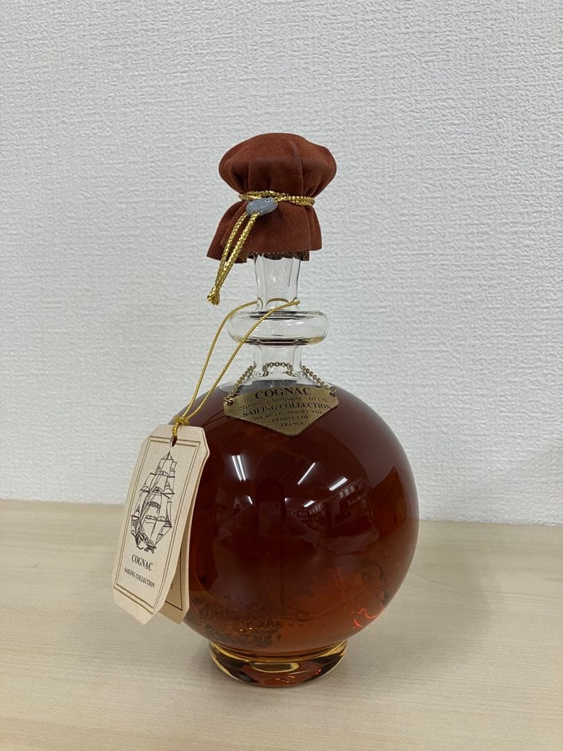 希少ランディセイリングコレクション　コニャック ブランデー　船の彫刻入りボトル 希少ランディセイリングコレクション コニャック ブランデー 船の彫刻