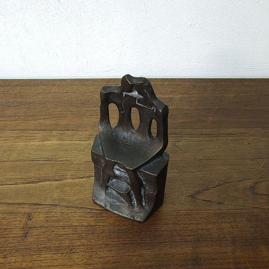 重岡建治】彫刻 オブジェ 置物 サインあり 重岡建治】彫刻 オブジェ