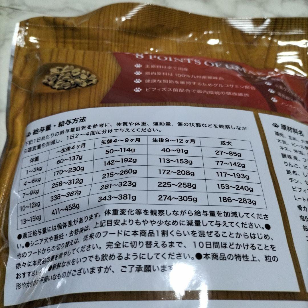 うまか UMAKA ドッグフード 1.5kg　２袋セット　合計③キロ④