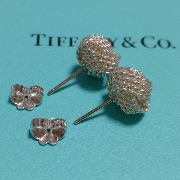 TIFFANY ティファニー サマセット ツイスト ノット ピアス シルバー