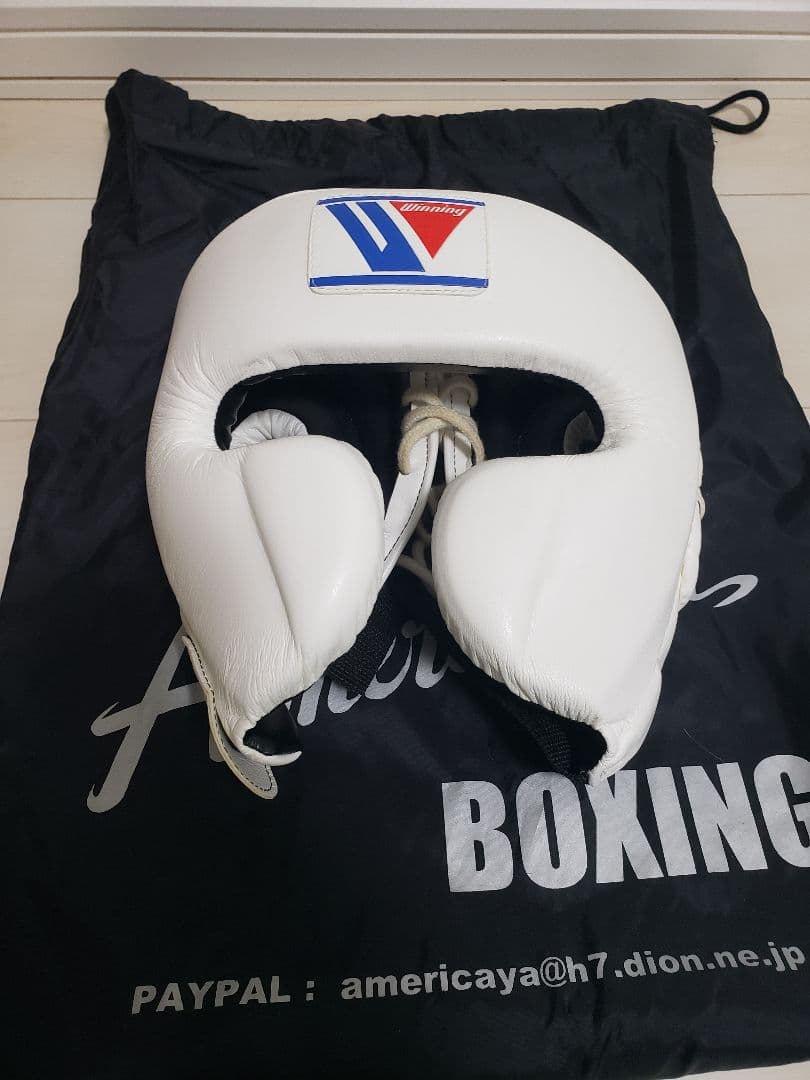 Winning ヘッドギア ホワイト レースアップ式