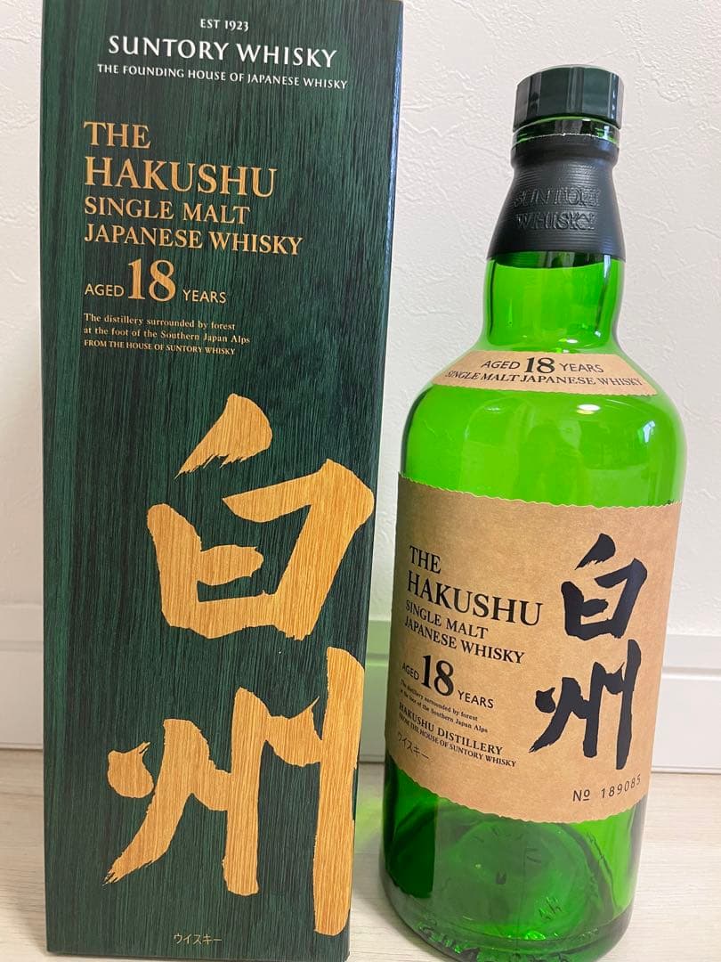 白州 18年 空き瓶、箱