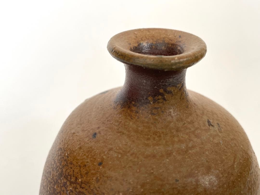 陶芸家 人間国宝 伊勢崎淳 備前 徳利 備前焼 酒器 共箱