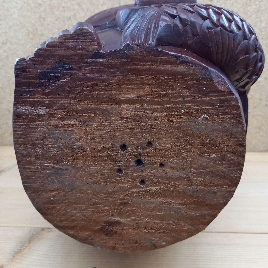 木彫 福の神 彫刻 恵比寿 縁起物 置物 手彫