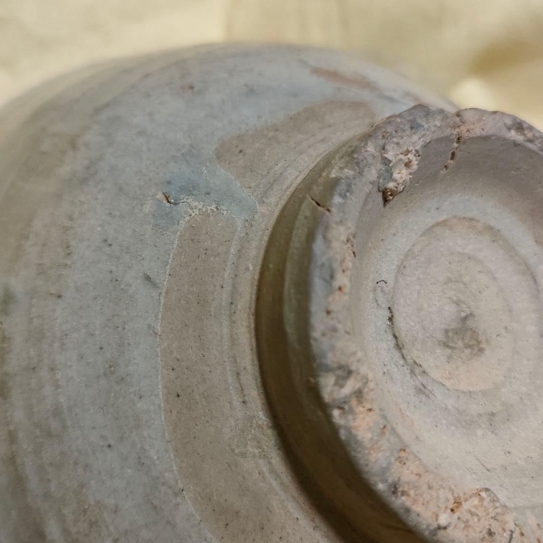 李朝 高麗 青磁茶碗 時代物 骨董アンティークNo.164