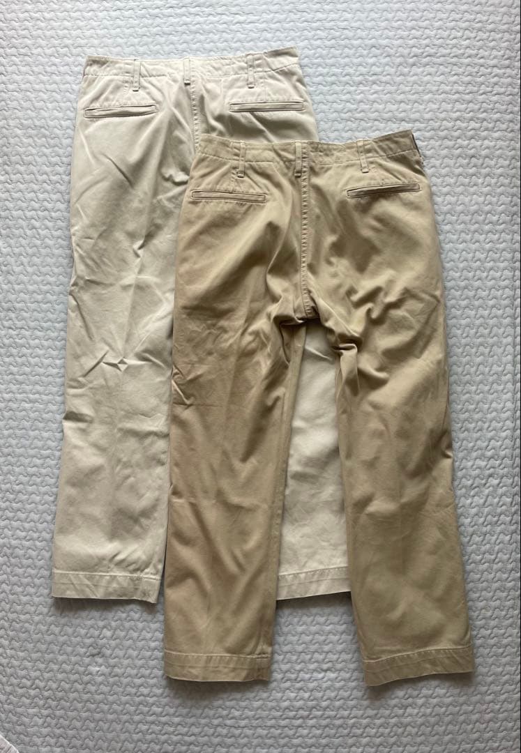 2本】TOYS McCOY V.HILTSトラウザーズ カーキとアイボリー30