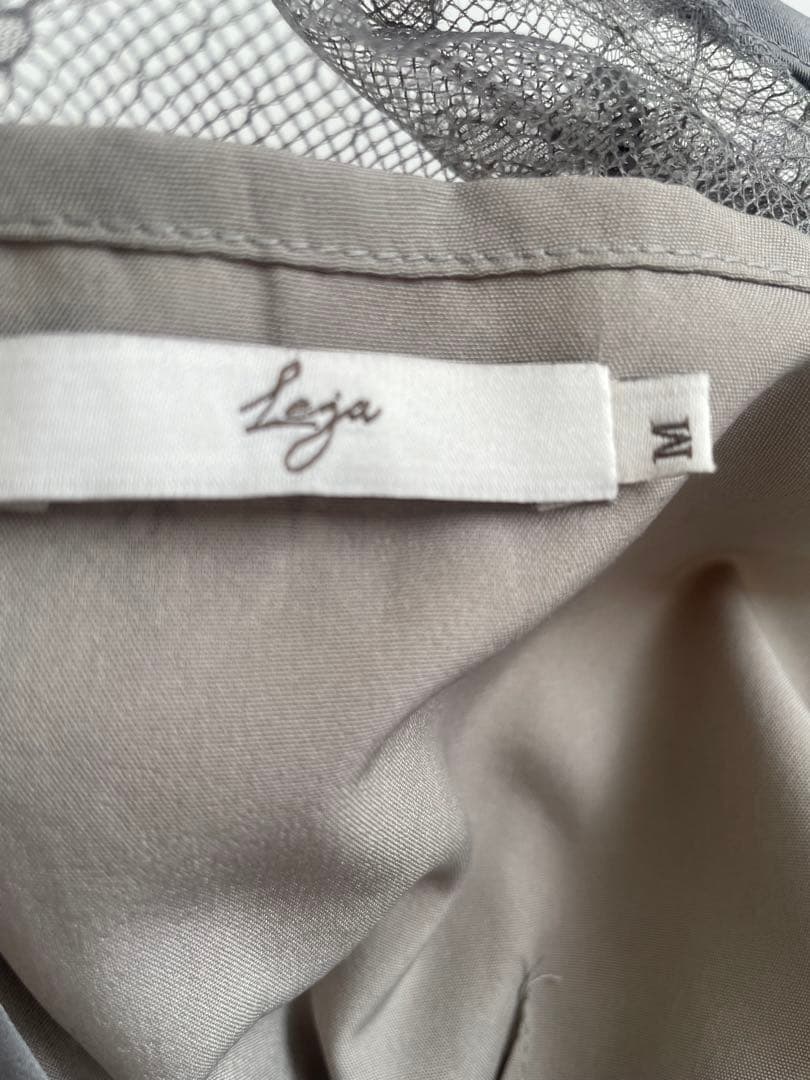 【1回着用】☆Leja レジャ スパンコールレーススリーブIラインロングドレス