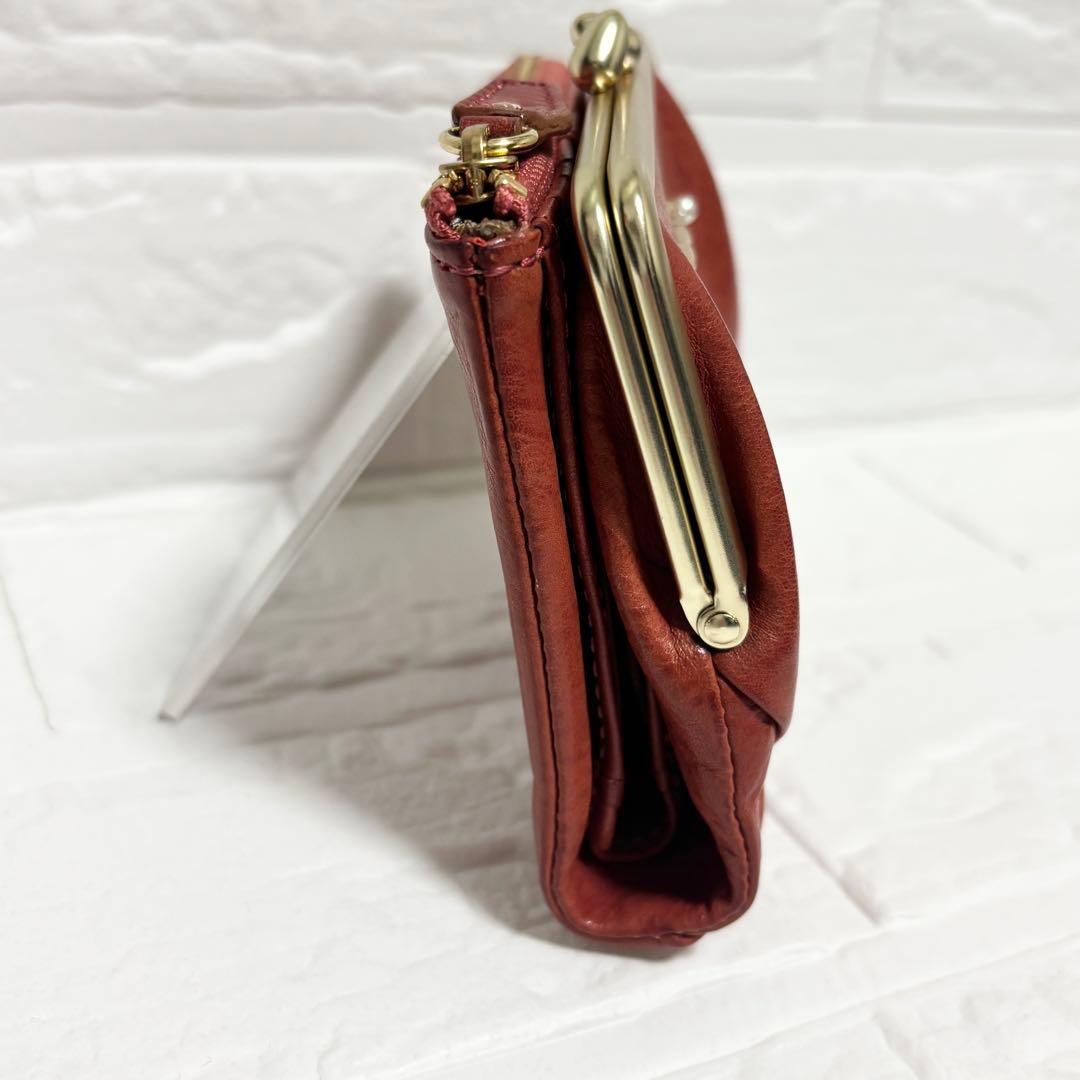 未使用】Dakota ダコタ ペルラ コンパクト財布 ピンク がま口 二つ折り