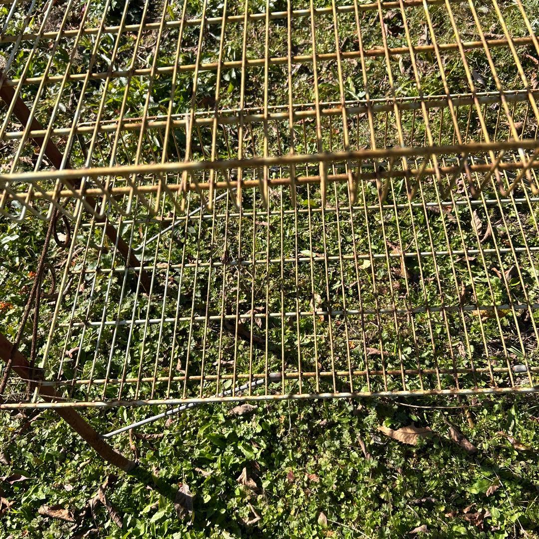 昭和レトロ アンティーク シャビー 3段ワイヤーラック 引き取り限定