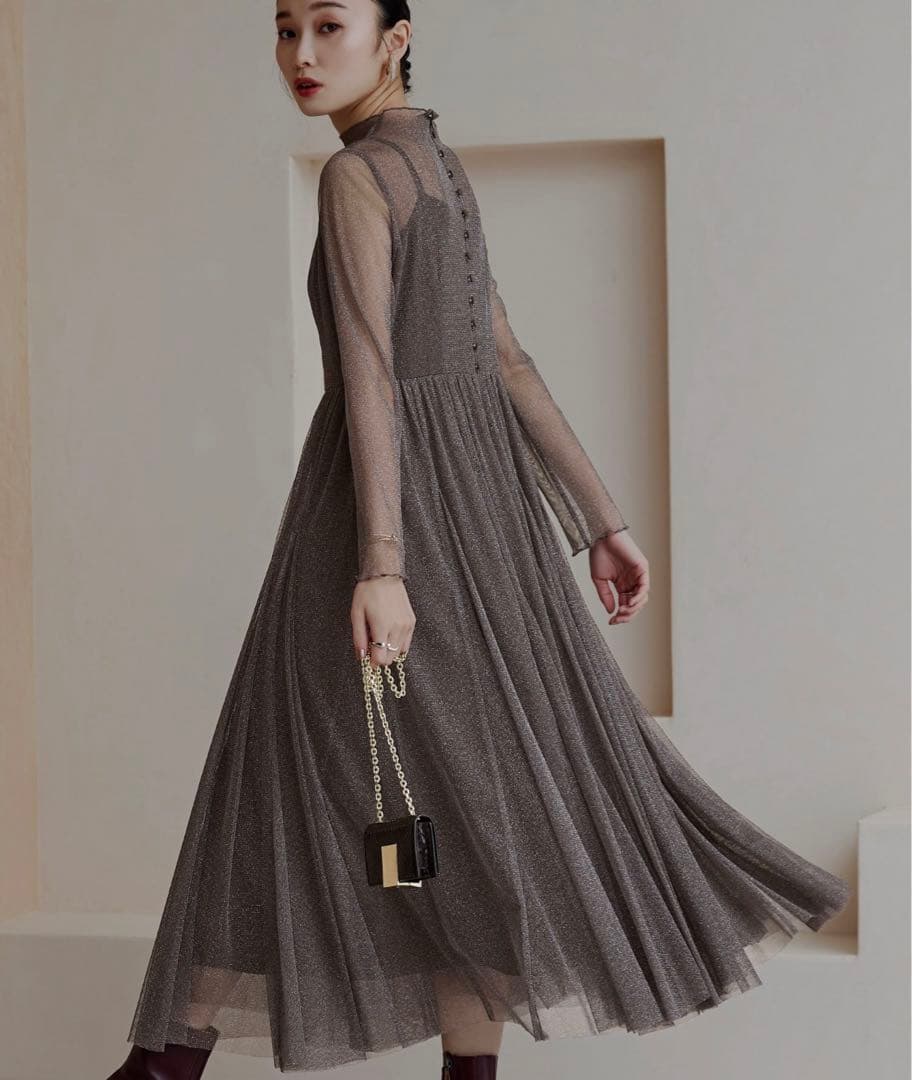 RUIRUE BOUTIQUE ラメチュールメロウワンピース