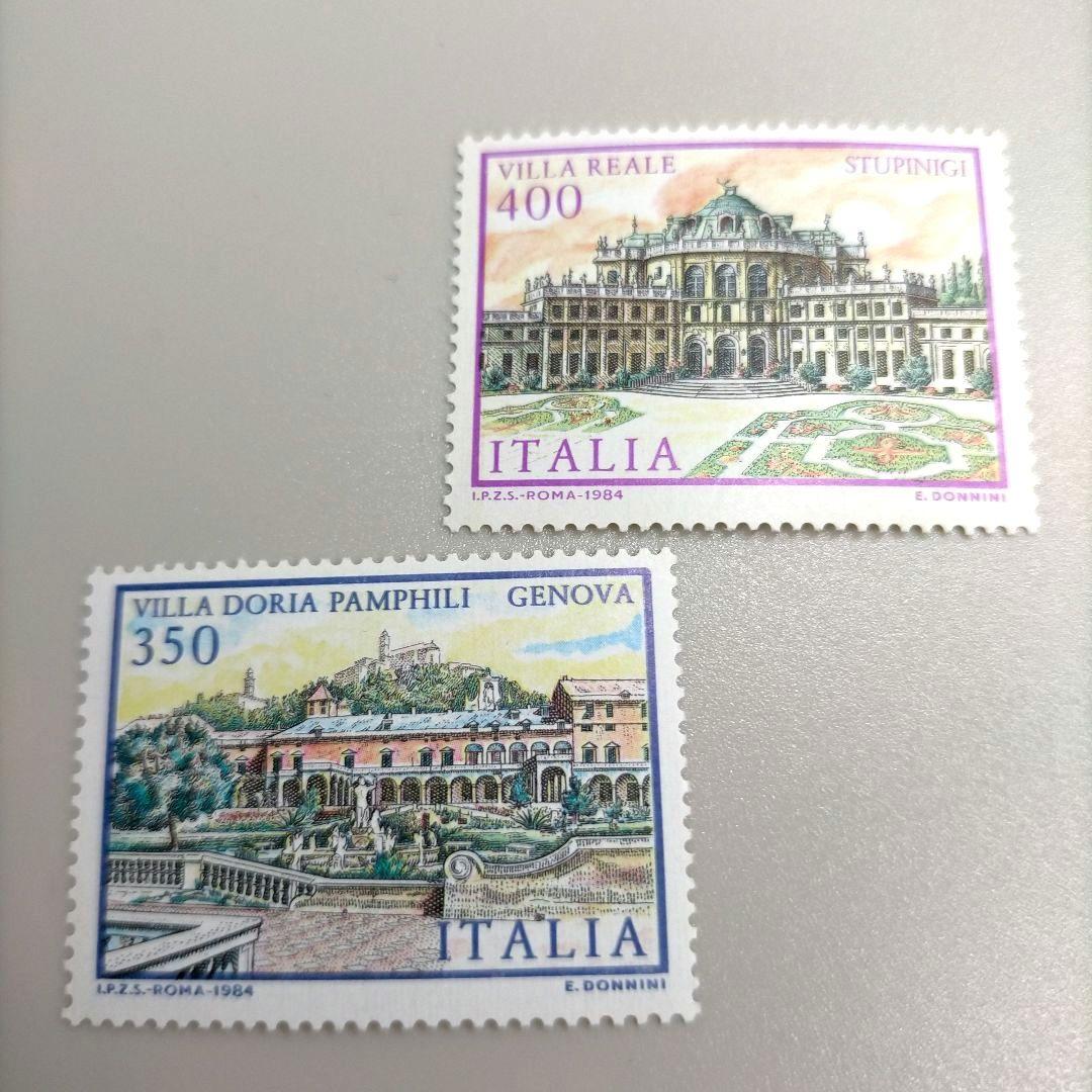 2015 外国切手 イタリア 1984年 別荘 4種 農業文化2種 未使用