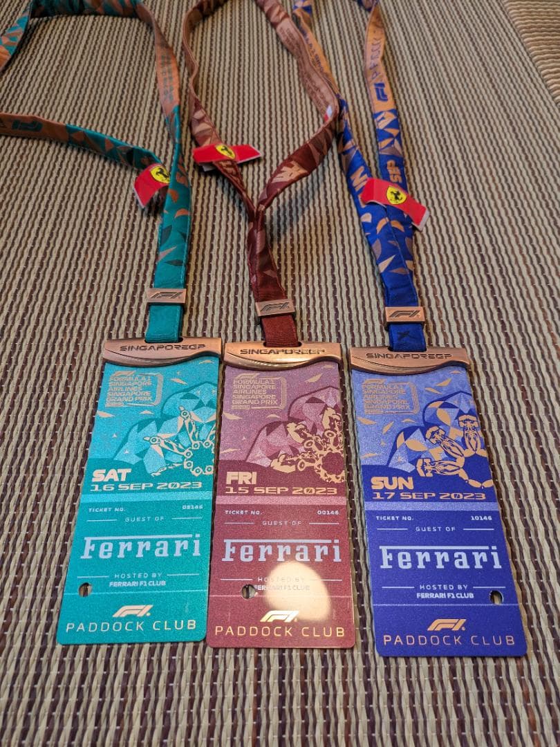 【フェラーリ】2023年 F1 シンガポールグランプリ パドッククラブセット