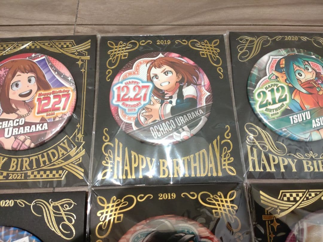 新品　ヒロアカ　缶バッジ　Happy Birthday　バースデイ