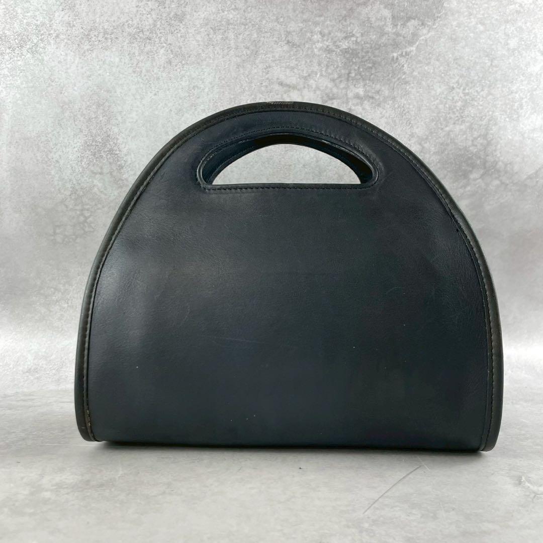 ✨美品✨オールドコーチ　ショルダーバッグ　2way ハーフムーン　レザー　黒