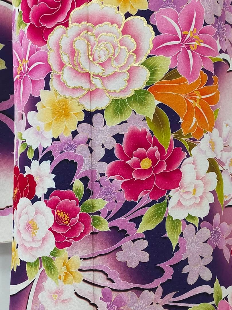 WA-Modern】正絹 振袖 7点フルセット