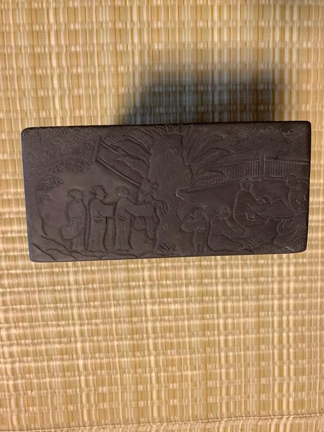 端渓硯 書道用品 中国美術 蘭亭硯 何其仁作