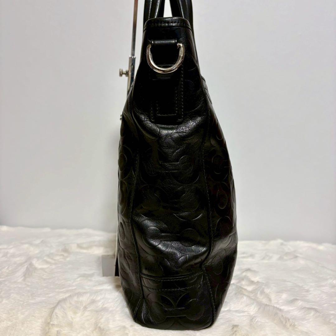 【美品】COACH コーチ70253 オプアートビジネスバッグ　2way A4