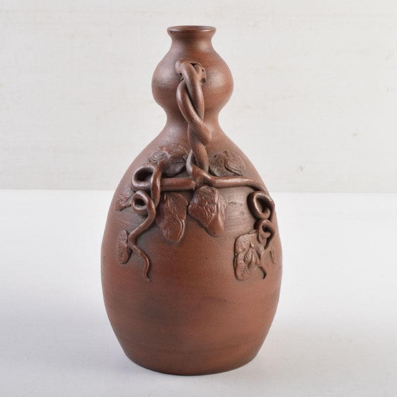 くう様専用 桂又三郎極め 江戸中期 古備前 蔓付瓢徳利 共箱 V 9003