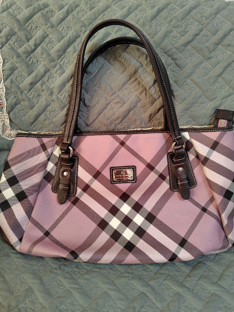 バーバリーブルーレーベル　BURBERRY ピンクノバチェック トートバッグ