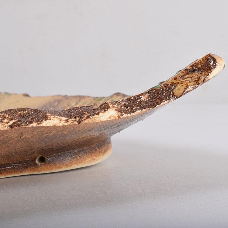 為那都窯 加藤高山（加藤純や）作 隆起象嵌金彩皿 共布共箱 V R8953B