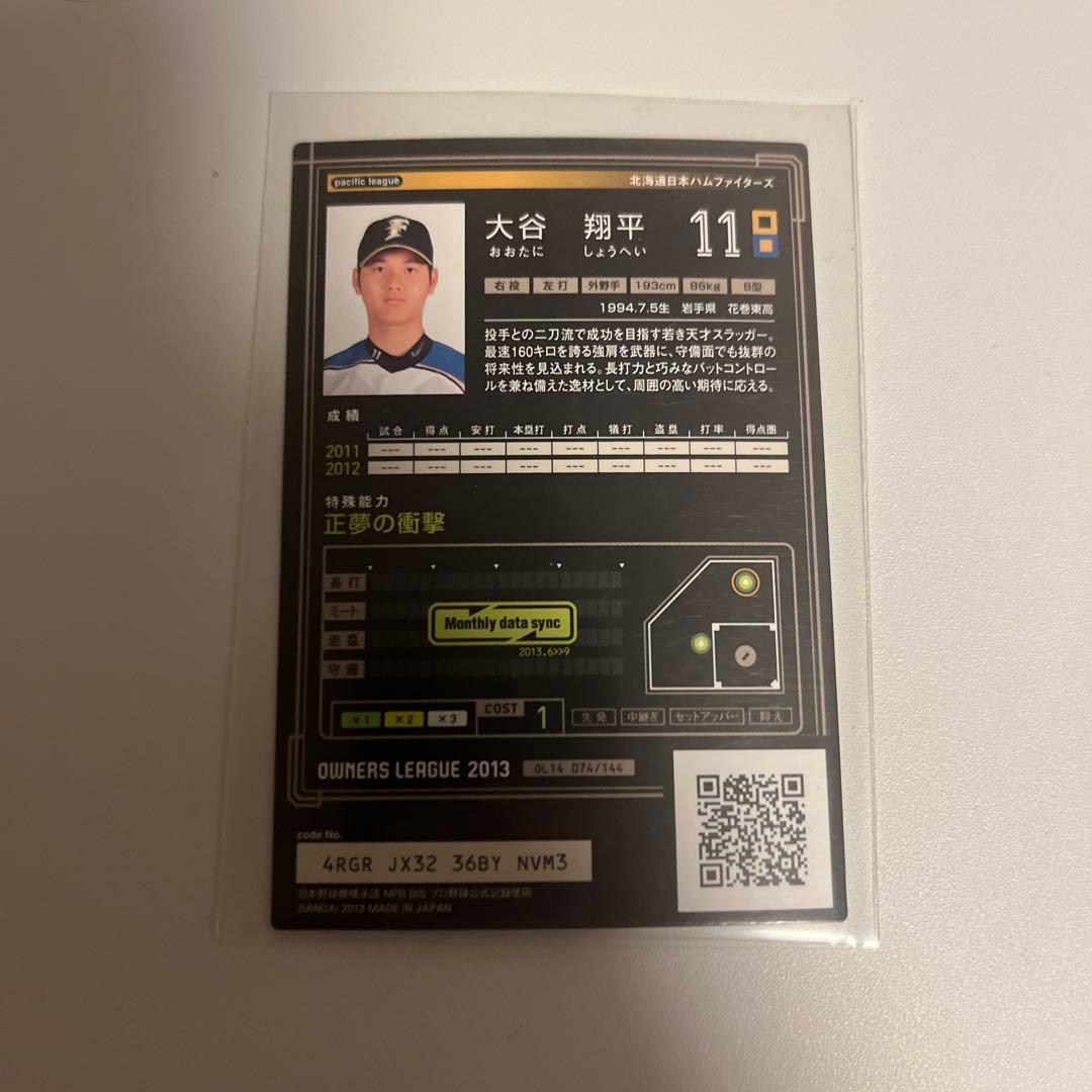 大谷翔平　オーナーズリーグ カード