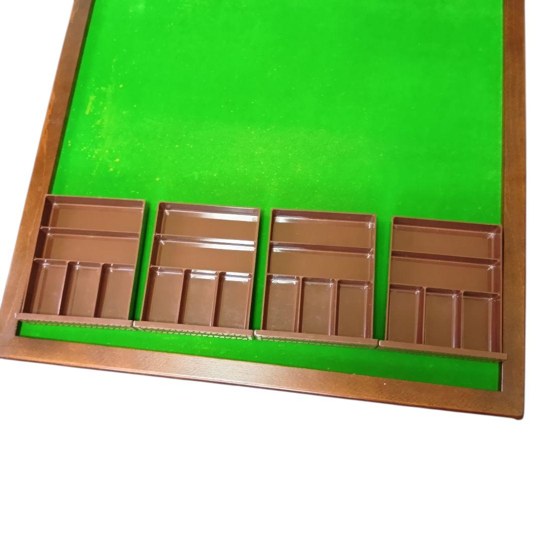 光工芸社　折りたたみ木製麻雀卓　麻雀牌（竹背）セット　昭和レトロ　ヴィンテージ