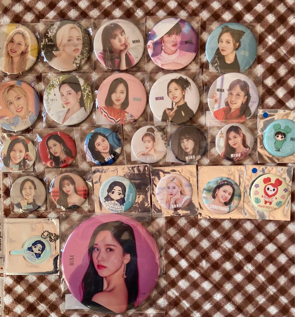 TWICE ツウィ トレカ ラントレ グッズ 缶バッチ 缶バッジ キーホルダー