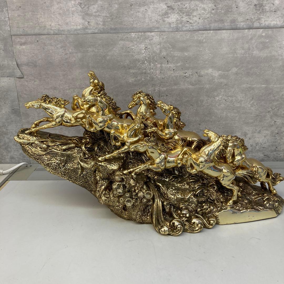 金色 九頭馬 豪華 躍動感 躍動的 置物 ゴールド 装飾品 開運 縁起物 置物