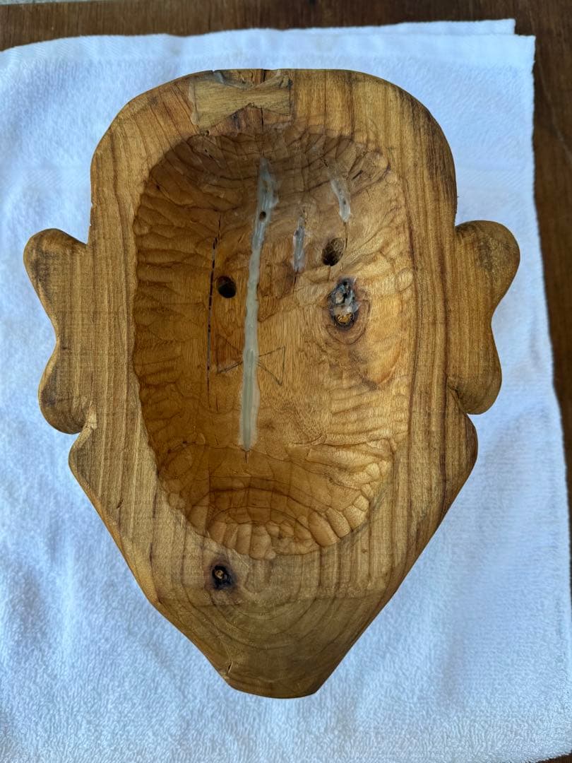 O-2026】お面 般若 工芸品 民芸品 木製 木彫り