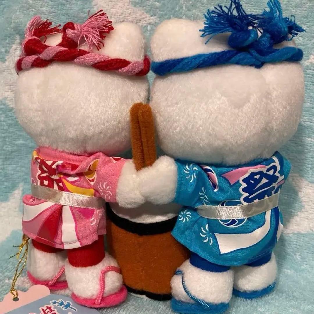 ハローキティ、ダニエル 祭りドール はっぴドール 太鼓付き レトロ 激