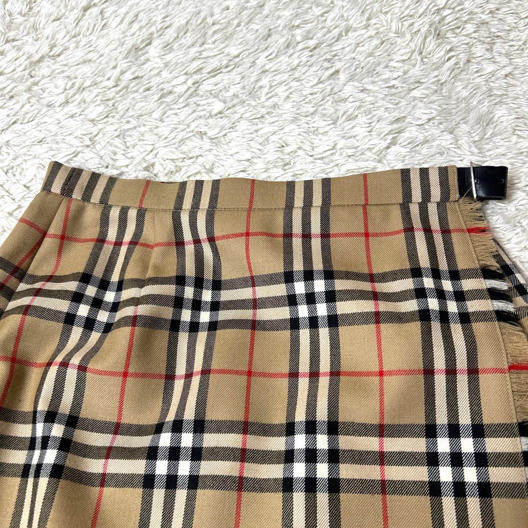 【極美品】BURBERRYS ノバチェック巻きスカート革ベルト サイズ38 M