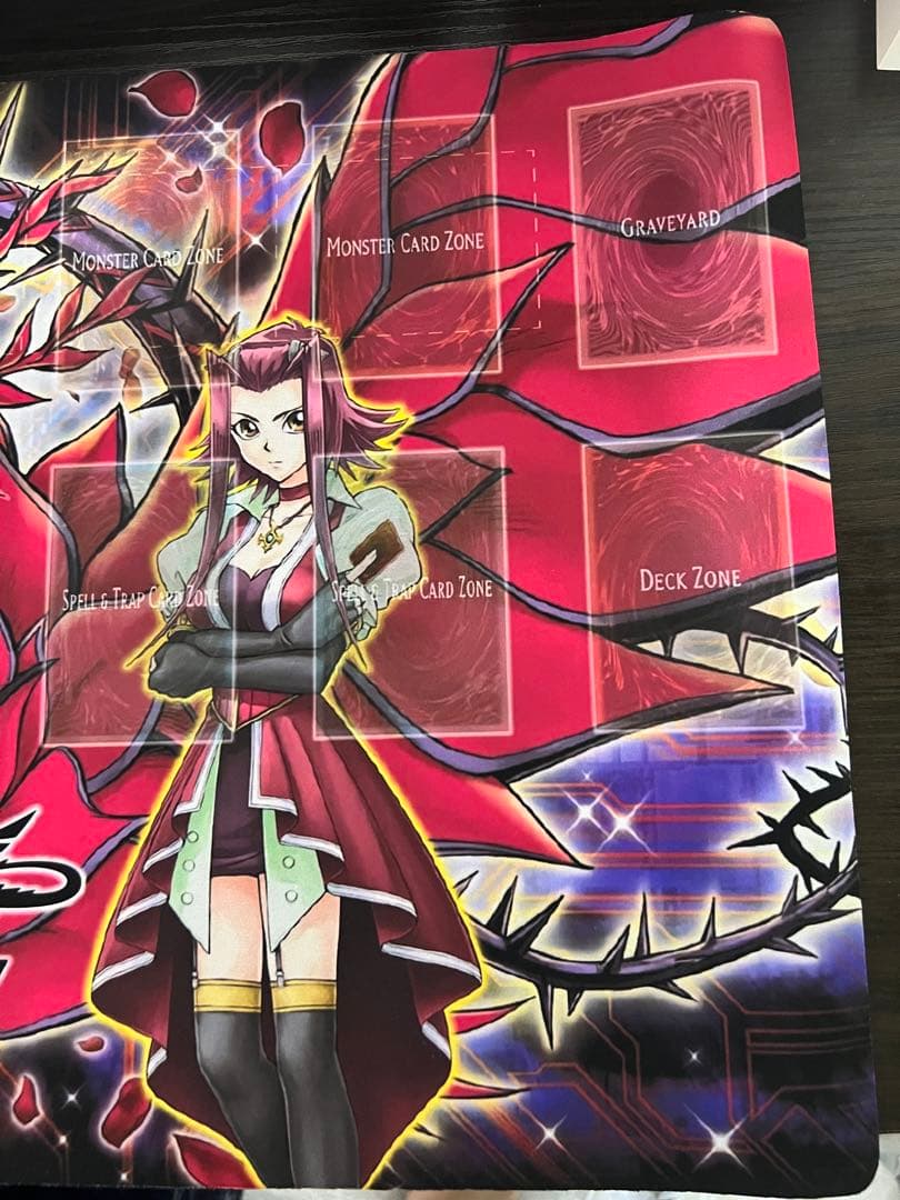 遊戯王 十六夜アキ ブラックローズドラゴン 公式プレイマット 2011年