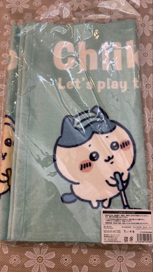 ちいかわGOLF フェイスタオル ヘッドカバー　キャップ　9点セット