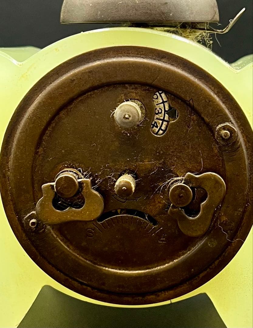 ウランガラス 精工舎 目覚まし時計 置時計 SEIKOSHA 和ガラス レトロ