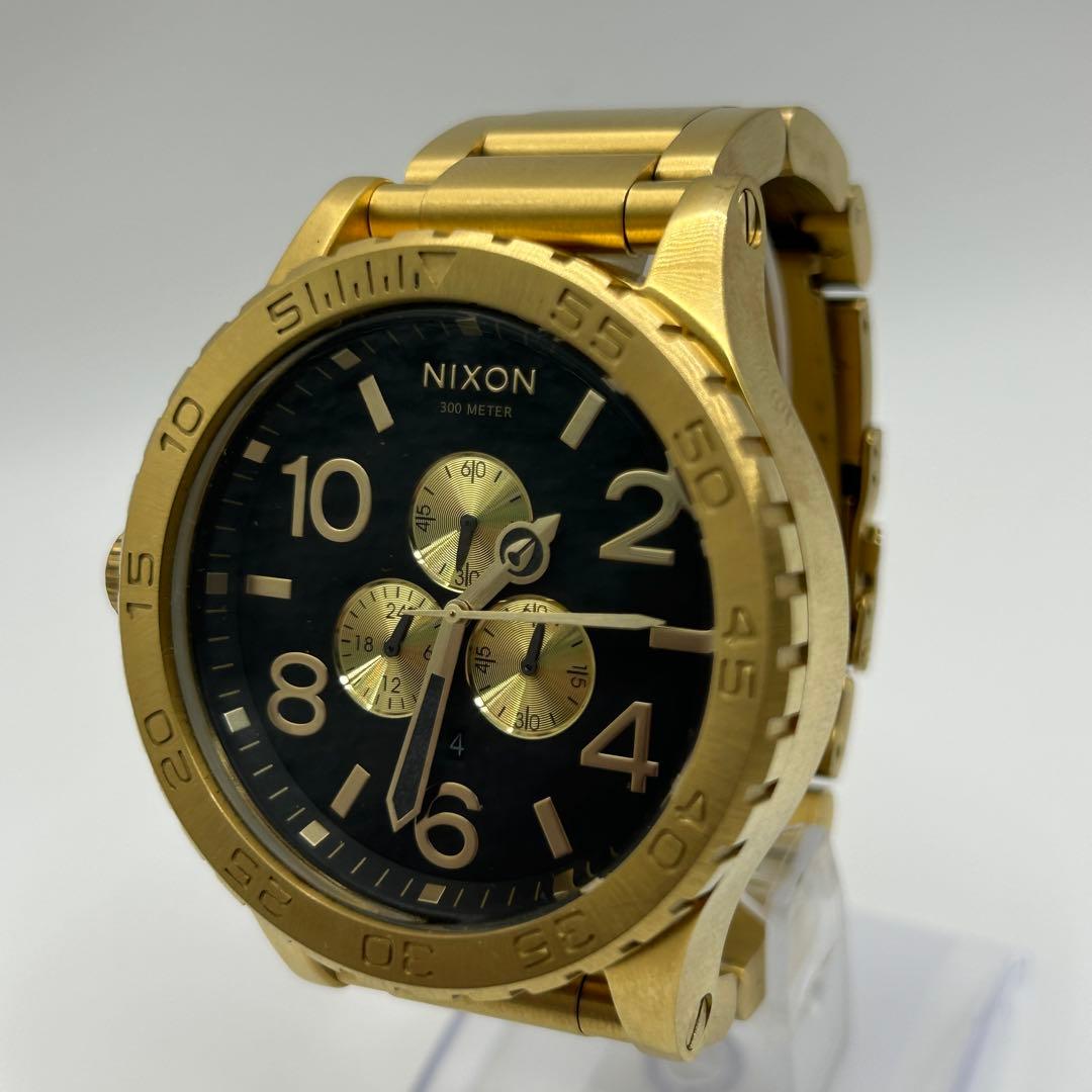 【美品】NIXON THE 51-30 CHRONO 黒金 腕時計 動作良好