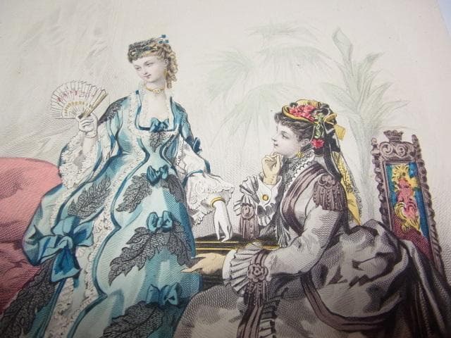 1873年銅版画◇フランス ファッション誌『ラ・モード・イリュストレ』No.26