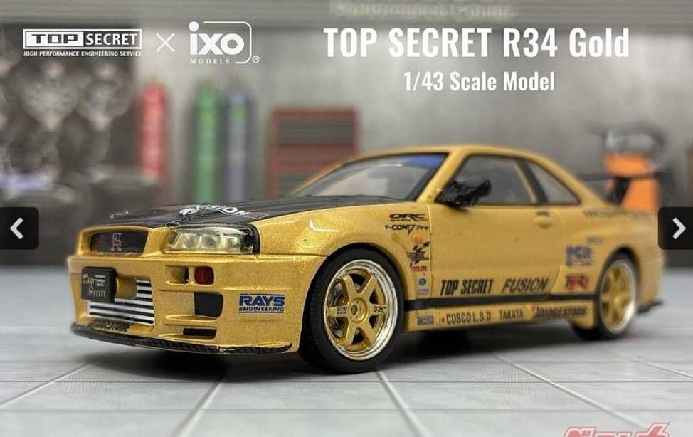 東京オートサロン限定 TOP SECRET R34 Gold　トップシークレット